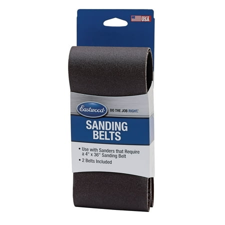 

Eastwood 4x36 Inch Aluminum Oxide Cloth Backed Sanding Belts - 2 Pack - 120 Grit
