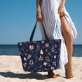 thumbnail image 6 of KdxioAutumn Leaves With Blue for Beach Bag for Women Large Beach Tote Bag Waterproof Sandproof Swim Bag with Zipper Pockets Beach Vacation Travel, 6 of 7