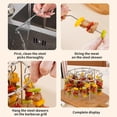 thumbnail image 5 of Air Fryer Grill Accessories Kit with 30 Skewers, Stainless Steel BBQ Kabob Set,Non-Stick Round Hanging Skewers for Even Cook, JASKFLY, 5 of 7