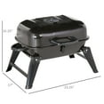 thumbnail image 2 of Portable Tabletop Charcoal Grill BBQ Camping Picnic Cooker Air Vent Outdoor, 2 of 8