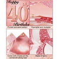thumbnail image 3 of YANSION Women 40th Birthday Decorations, Happy 40th Birthday Backdrop Banner Pennant Banner Pink Rose Gold Balloons, Lady 40 Years Old Party Supplies, Pink Rose Gold 40 Birthday Decor 40th Bday, 3 of 8