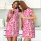 thumbnail image 4 of Fotbe Love Bata de Dormir para Mujer con Estampado, Camisón de Algodón de Manga Corta, Ropa de Dormir Casual, 4 of 6