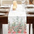 thumbnail image 3 of Table Runners 70 Inches Long Dress Scarves, Floral Leaves Farmhouse Coffee/Dining/Kitchen Table Decor, Holiday Table Runner, Summer Botanical Weeping Watercolor 13x70 Inch, 3 of 9