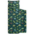 thumbnail image 2 of Dinosaur and Palm Green Pattern Teens Toddler Nap Mat with Pillow, Sleeping Mat Bag for Preschool Daycare 59"x22", 2 of 6