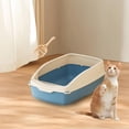 thumbnail image 1 of Caja de Arena para Gatos Salvador de Lado Alto Extraíble con Marco azul, 1 of 10