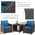 thumbnail image 4 of AECOJOY 7 Pieces Outdoor Furniture Set with Two Storage Boxes, Rattan Wicker Sectional Sofa Couch Patio Conversation Set, Black & Navy, 4 of 6