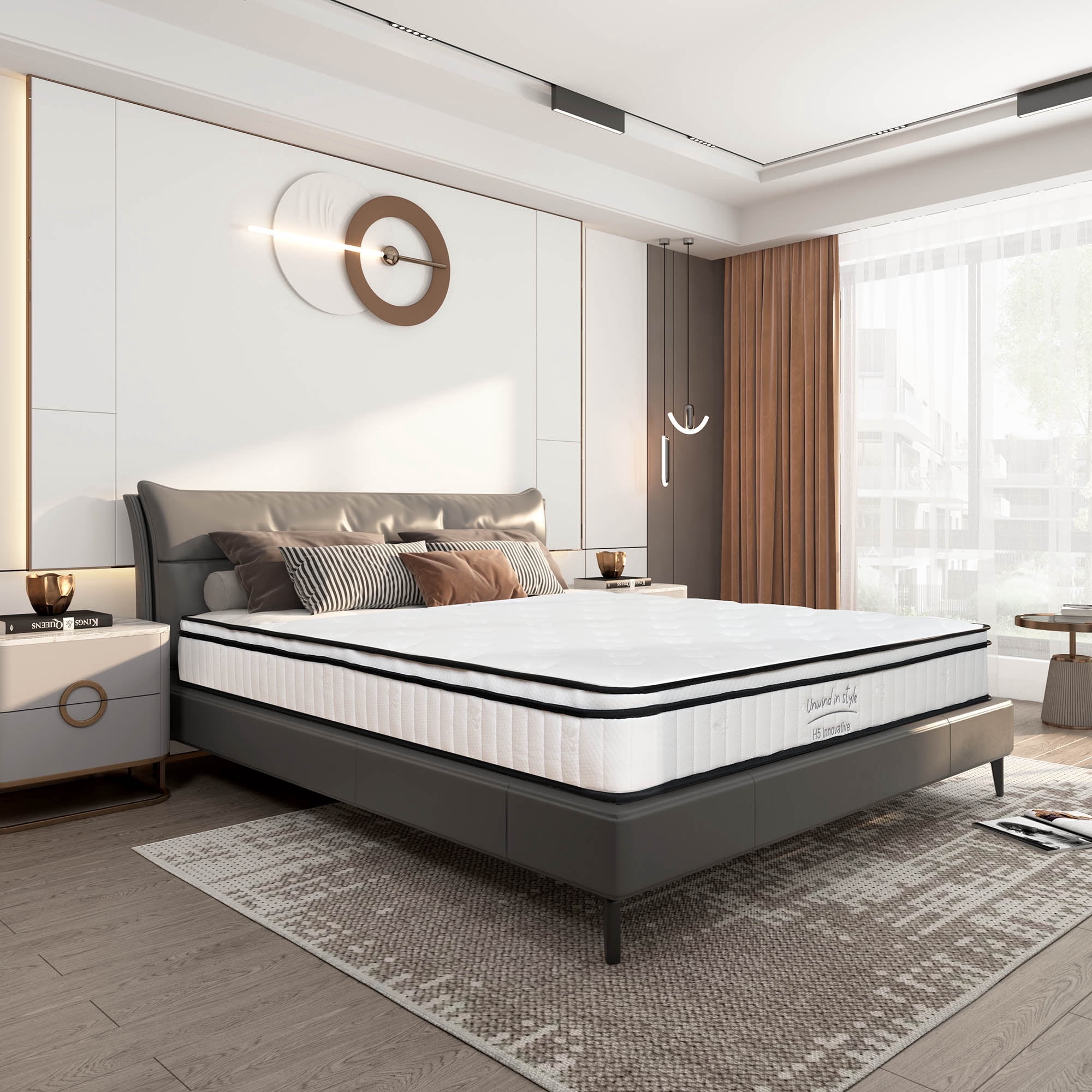 Soges Mattress 12 inch Hybrid Mattress Full Size, Individual Pocket Spring Bed Mattress, Medium Firm Mattress for Pressure Relief, Strong Edge Support, CertiPUR-US