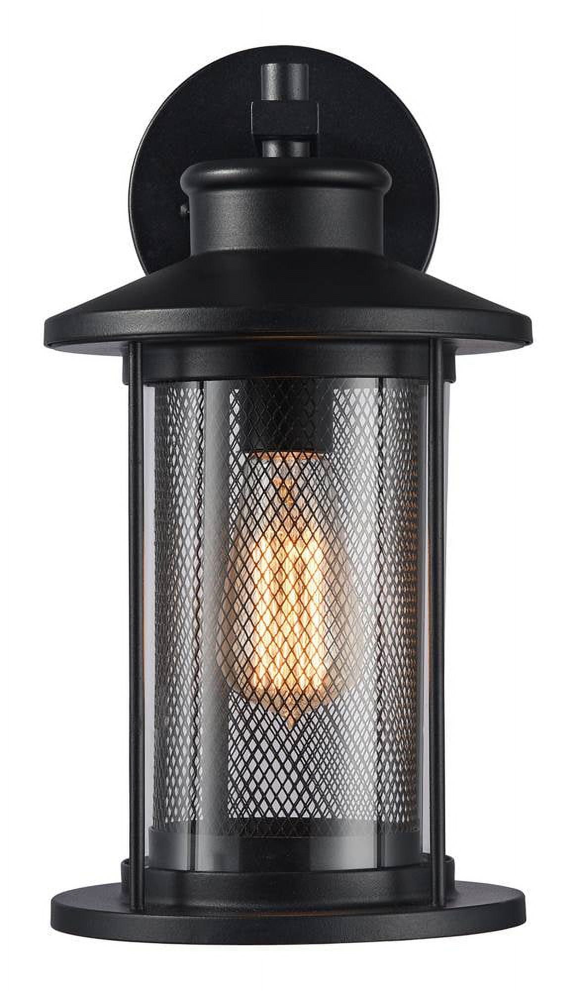 CHLOE Lighting CRICHTON Transitional 1 Light Textured Black Outdoor Wall Sconce 14" Tall