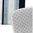 thumbnail image 3 of Simply Daisy 24" x 17" Plush Microfiber Blue Comb Dot Bath Mat, 3 of 5