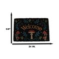thumbnail image 3 of Welcome Mushrooms and Herbs Botanica Black Coir Coconut Fiber Floor Mat Doormat, 3 of 9