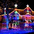 thumbnail image 5 of 3 Pack LED Plug-In Christmas Tree Light Decorations, Multicolor Christmas Decor with Star Toppers, 4ft 5ft 6ft, 5 of 8