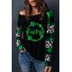 thumbnail image 1 of ABPHQTO Blusa de empalme a cuadros con estampado de leopardo verde para mujer, 1 of 5