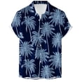 thumbnail image 2 of HAPIMO Loose Hawaiian Beach Shirts for Men Clearance Fashion Tees Floral Graphic Teens Tops Short Sleeve Turndown Collar Button Activewear Casual Relaxed Summer Light Blue XXL, 2 of 5