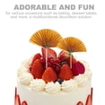 thumbnail image 3 of GOOHOCHY WORGEOUS 15 Pcs Fan Shaped Cupcake Topper Gold Palm Leaves Decorations Elder Golden, 3 of 8