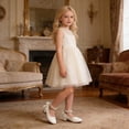 thumbnail image 5 of Dpytoraw Girls Pearl Ankle Strap Low Heel Shoes, Little/Big Kids Flower Girl Wedding Dress Shoes Sizes 12, 5 of 5