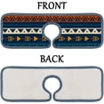 thumbnail image 4 of GZHJMY 2PCS Faucet Absorbent Mat, Geometric Ethnic Motives Ornament Washable Sink Splash Guard Drip Catcher, Kitchen Bath Countertop Microfiber Sink Drying Mats for Kitchen, 4 of 7