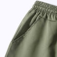 thumbnail image 6 of USNSM Cargo Shorts for Men Drawstring Elastic Waist Shorts with Multi Pockets Solid Color Casual Workout Sport Pants Green M, 6 of 9