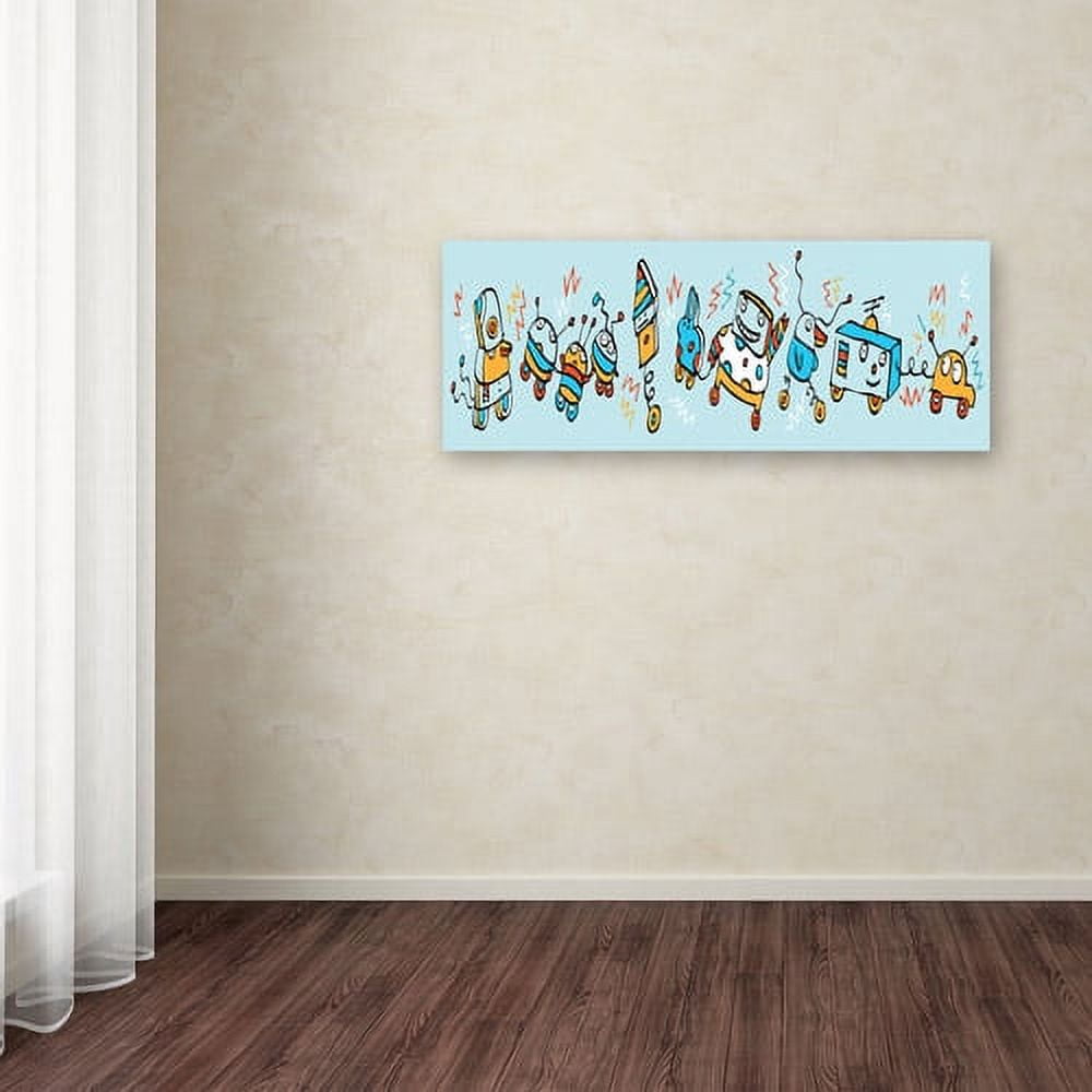 Trademark Fine Art "Rocking Robots" Canvas Art by Carla Martell