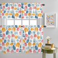 thumbnail image 4 of Summer Ocean Shell Colorful Curtain Tier and Valance Set 3 Piece, Nautical Sea Conch Seamless 3-inch Rod Pocket Window Tier Curtains Valance for Kitchen Living Room, 4 of 9
