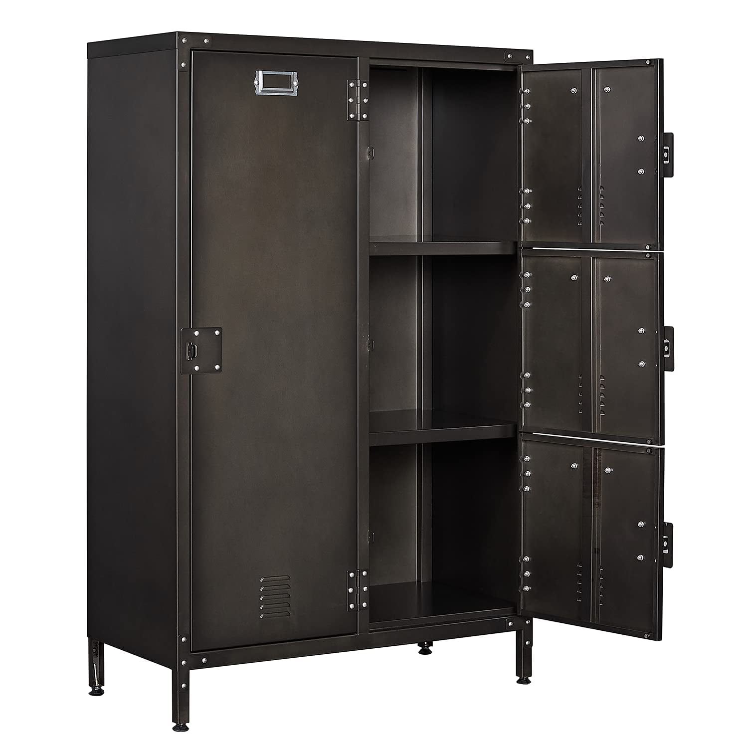 Office Cabinet Metal Storage Cupboard Wardrobe Shelves Lockable Furniture Home 