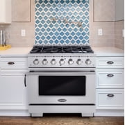 Cosmo 4 Piece Kitchen Appliance Package with 36 Freestanding Gas Range 36 Under Cabinet Range Hood 24 Built-in Integrated Dishwasher & French Door Refrigerator Kitchen Appliance Bundles