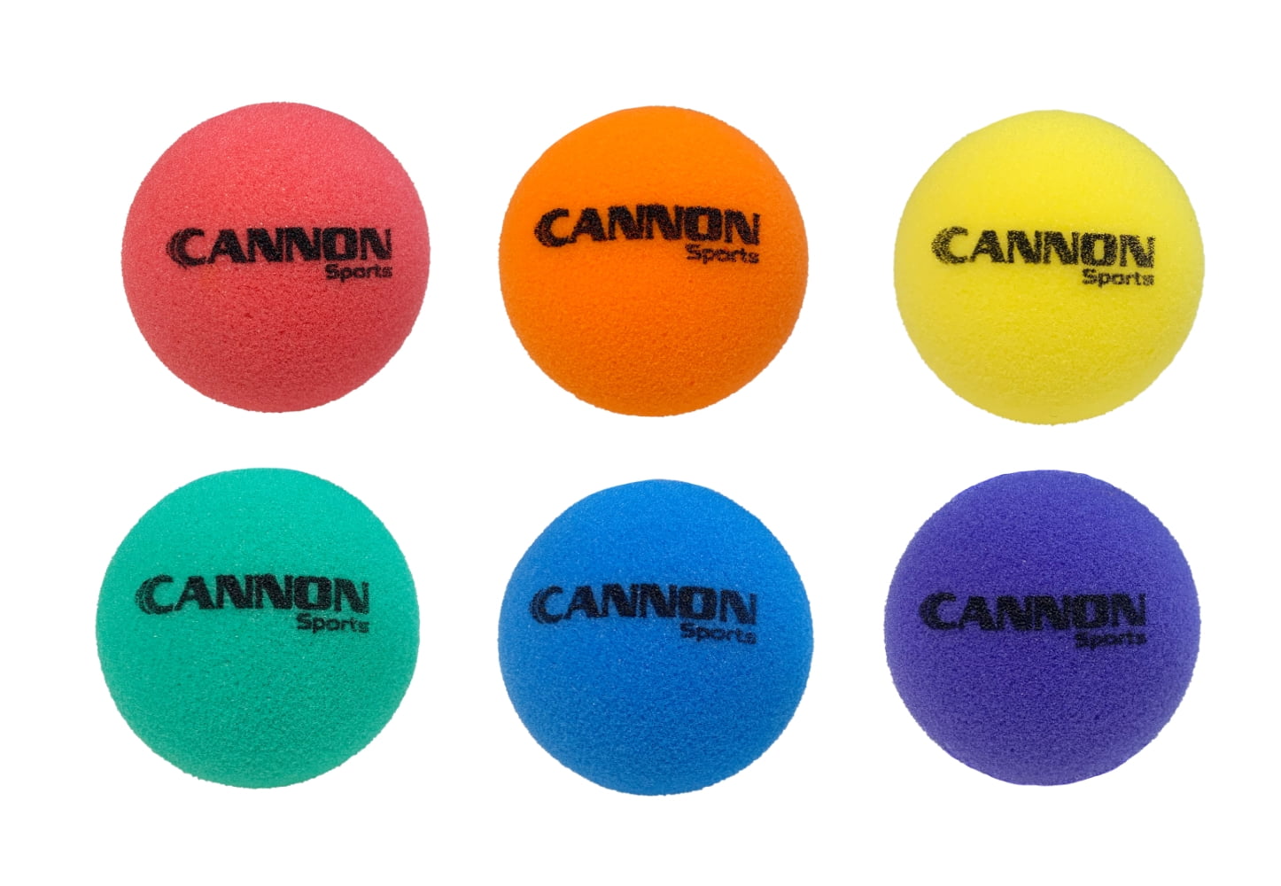 Cannon Sports Set of 6 Mini Uncoated Foam Balls, 3" L/H/W Red, Blue