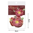 thumbnail image 6 of VEAREAR 10Pcs Decoration Sticker Waterproof 3D Effect Self-Adhesive Vintage Blooming Flower Scrapbooking Sticker DIY Supplies, 6 of 8