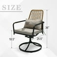 thumbnail image 4 of 7-Piece Outdoor Patio Dining Set, Six Swivel Rattan Chairs and 63" x 38" Rectangular Table with Umbrella Hole, 4 of 7