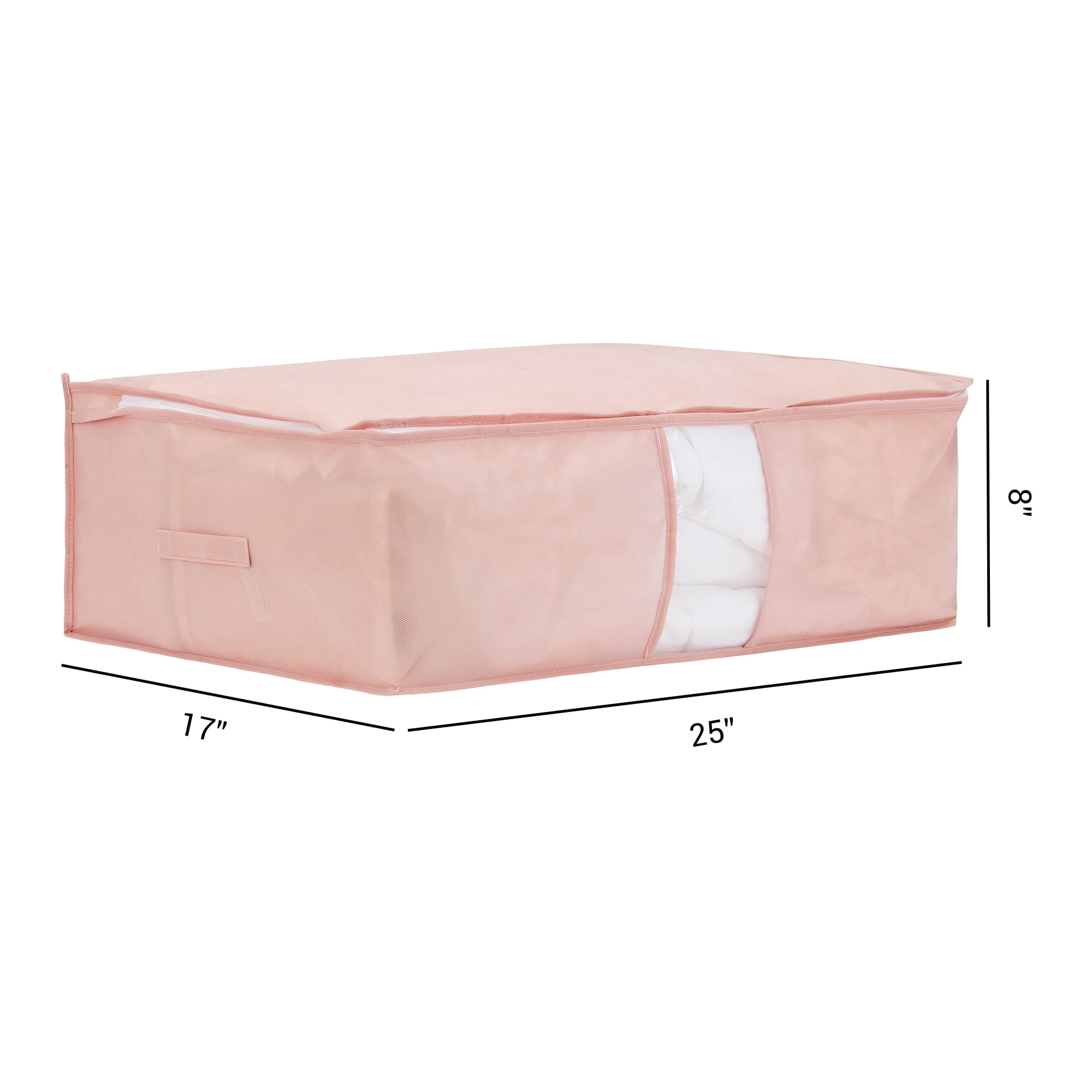 Unique Bargains 1 Pack Clothes Storage Bags Moving Bags Pink 25*17*8in