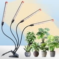 thumbnail image 1 of Luz de cultivo LED FECiDA 2026 de 36 W, 4 cabezales, clip con temporizador, 1 of 9