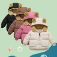 thumbnail image 7 of Esaierrr Boys Girls Winters Coats with Hooded Fleece Cotton Jacket for Toddler Kids Thickened Fall Winter Tops Zipper Thickened Warm Down Jacket 1-5Y, 7 of 7