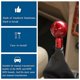 thumbnail image 1 of Universal Car Gear Shift Knob Head Aluminum Carbon Fiber Auto Modification Red Short Type, 1 of 3