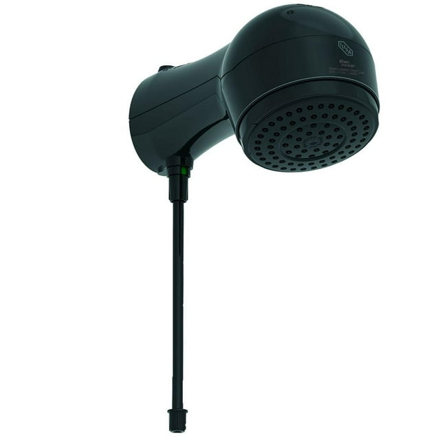 Regadera electrónica de temperatura progresiva, negra negro