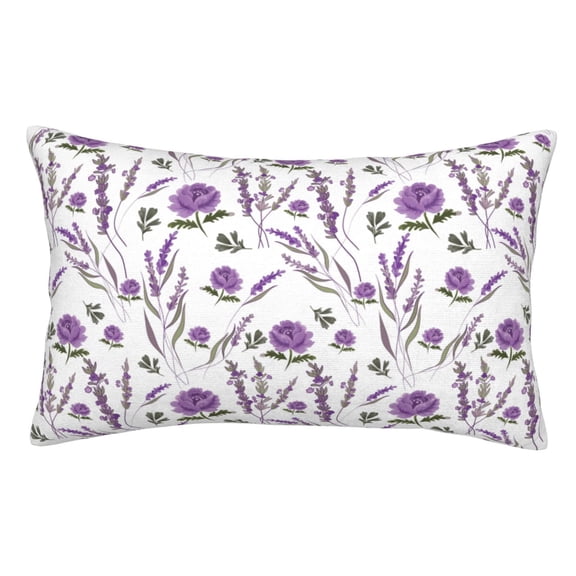Kdxio Cotton Pillow Cases Pillowcases,Soft and Breathable Bedroom Pillow Cases-Lavender Flowers