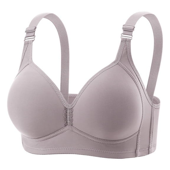 Hduncf Sports Bras for Women Bralettes Thin Adjustable Gathered Underwear with Support Lingerie Bras for Women Lift No Underwire Purple 42