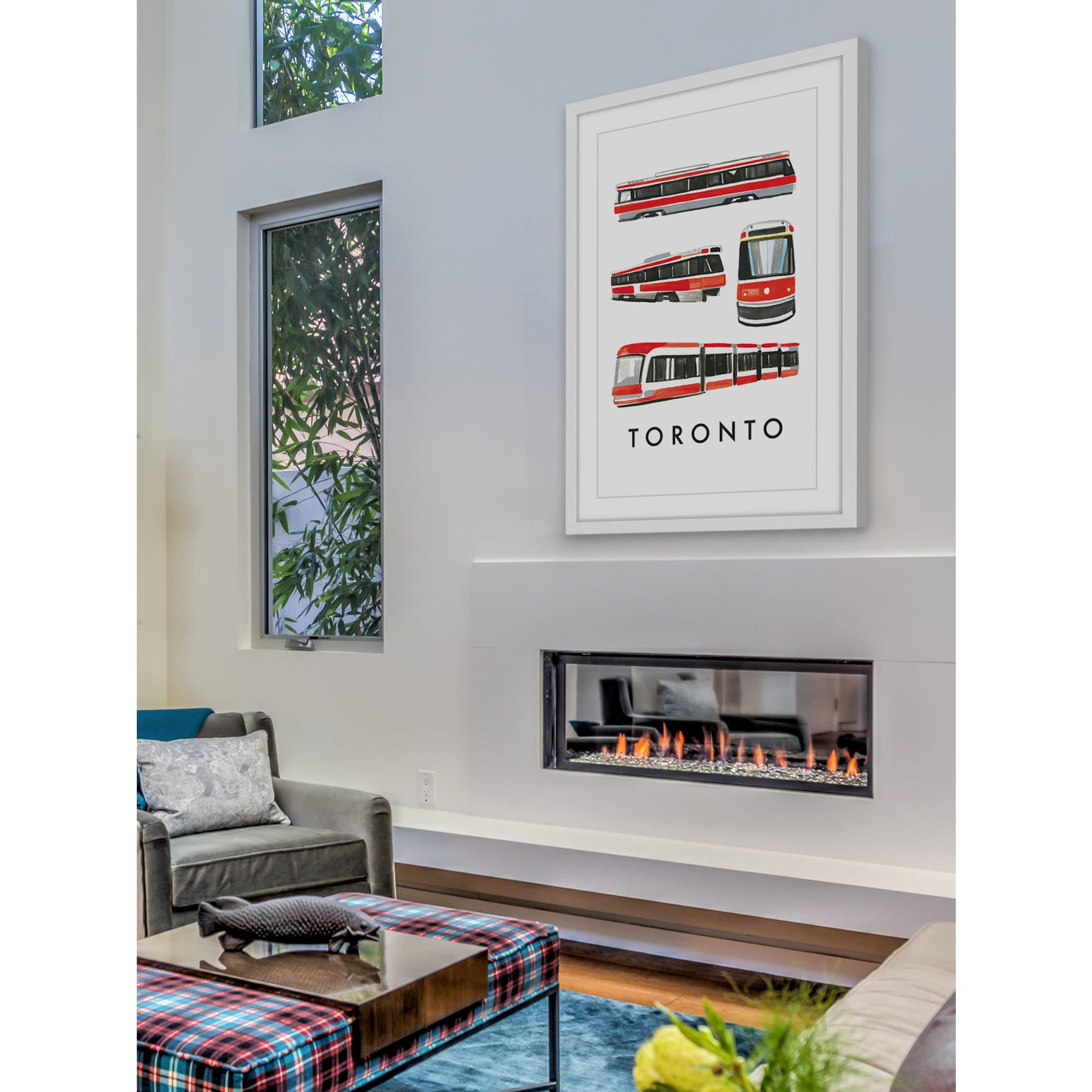 Marmont Hill "Autobuses" by Molly Rosner Framed Painting Print
