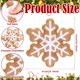 thumbnail image 2 of 1 almohada navideña con forma de copo de nieve de 16 pulgadas, suave y decorativa, para fiestas navideñas, sofá y hogar, 2 of 7