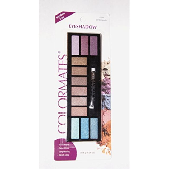 colormates garden party 12-color eyeshadow palettes with applicator