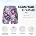 thumbnail image 5 of Lsque Mens Swim Trunks Skull rainbow color space Pattern - Bathing Suit Compression Liner - Beach Swim Shorts Swimwear - (S-3XL) - Stretch Quick Dry -Small, 5 of 9