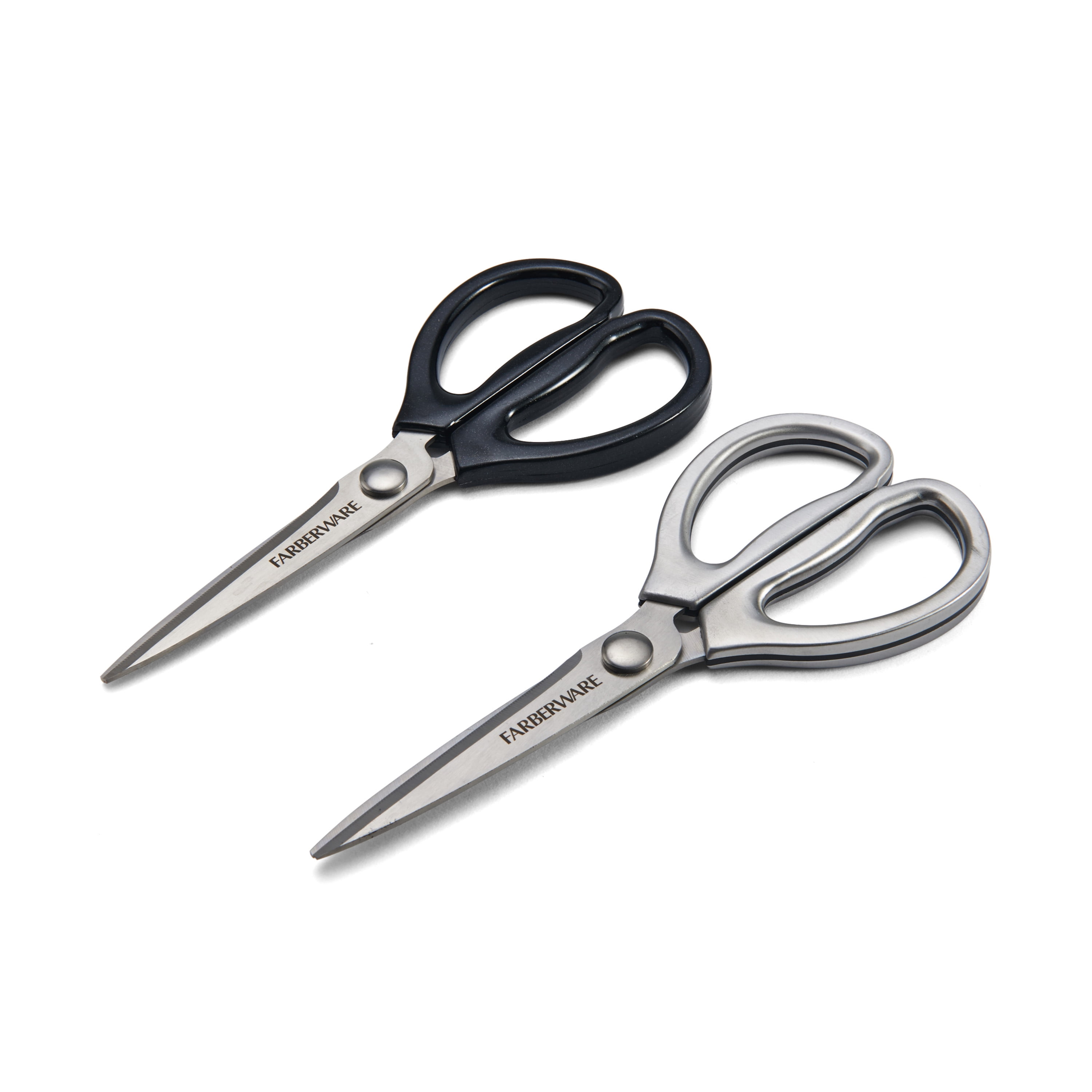 Farberware Classic 2-piece Kitchen Shear Set in Metallic Stainless Steel and Black