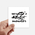 thumbnail image 1 of World's Okayest Moniter Graduation Season Sticker Square Waterproof Stickers Wallpaper Car Decal, 1 of 1