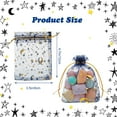 thumbnail image 4 of 50PCS Moon Stars Drawstring Organza Bags Jewelry Gift Bags Pouches Gold Star Organza Favor Pouches for Christmas Wedding Party, 4 of 8