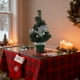 thumbnail image 4 of Adorno De Bonsi Para Rbol De Navidad, Rbol De Flores Artificiales, Decoracin De Escritorio, Plstico De 6 Pulgadas, Decoracin Colgante Para Oficina Y Hogar, Paquete De 1, Verde, UKHBMC, 4 of 9