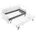thumbnail image 6 of Linen Grey Daybed with Twin Trundle / Sturdy Frame to Hold Heavy Weight, 6 of 6