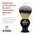 thumbnail image 2 of Kent BLK4S Shaving Brush with Ultra-Soft Silvertext Synthetic Bristles and Black Resin Handle to use with Shave Cream or Soap for a Perfect Lather. Luxury Shaving Since 1777, Made in England, 2 of 6