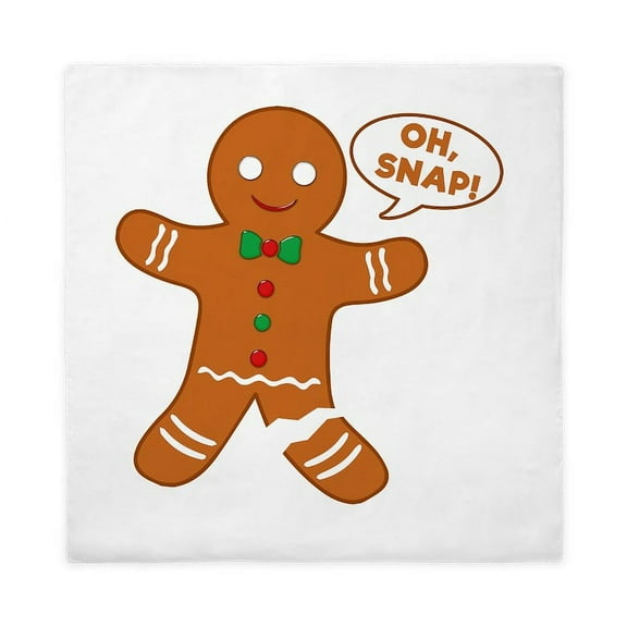 CafePress - Oh Snap Gingerbread Man Queen Duvet Cover - Queen Duvet