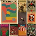 thumbnail image 2 of Póster psicodélico de Tame Impala, banda de música rock, póster de papel Kraft, decoración vintage para el hogar, bar, cafetería, arte estético, pintura de pared, 2 of 5