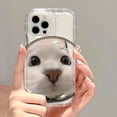 thumbnail image 3 of Funda para teléfono con diseño de gato y perro para iPhone 11, funda transparente a prueba de golpes para iPhone 16, 15, 14, 13, 12 Pro Max, XR, XS, X, 8, 7 Plus, SE, 3 of 5