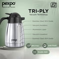thumbnail image 3 of Cosmo Stainless Steel Thermal Carafe With Lid - 1000ml, Silver | Double Walled Vacuum Insualted Coffee Tea Carafe - Heat & Cold Retention, Durable, Reusable, 3 of 5