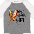 thumbnail image 4 of Inktastic West Virginia Girl- Butterfly Girls Long Sleeve Baby Bodysuit, 4 of 5